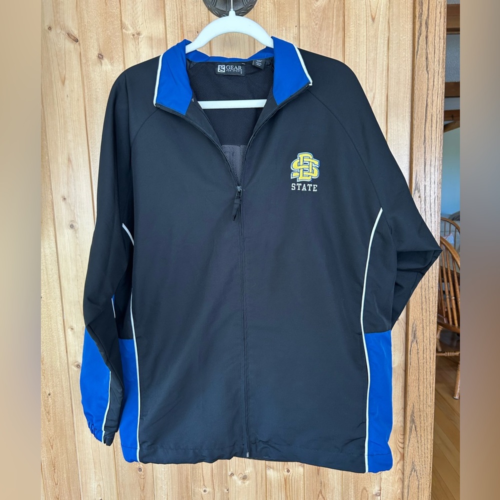 Gear For Sports Black and Blue SDSU Windbreaker Jacket Mens Size M